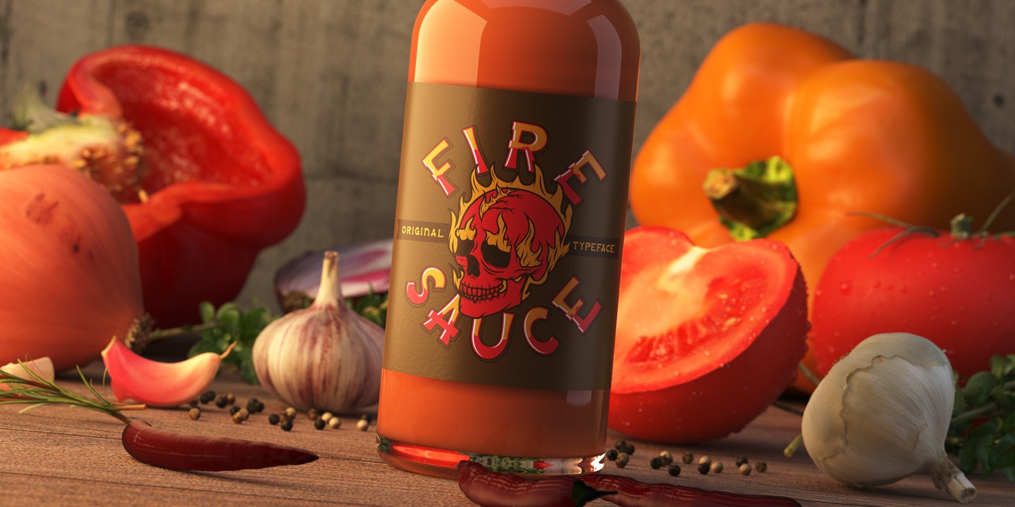 Example font Fire Sauce #2